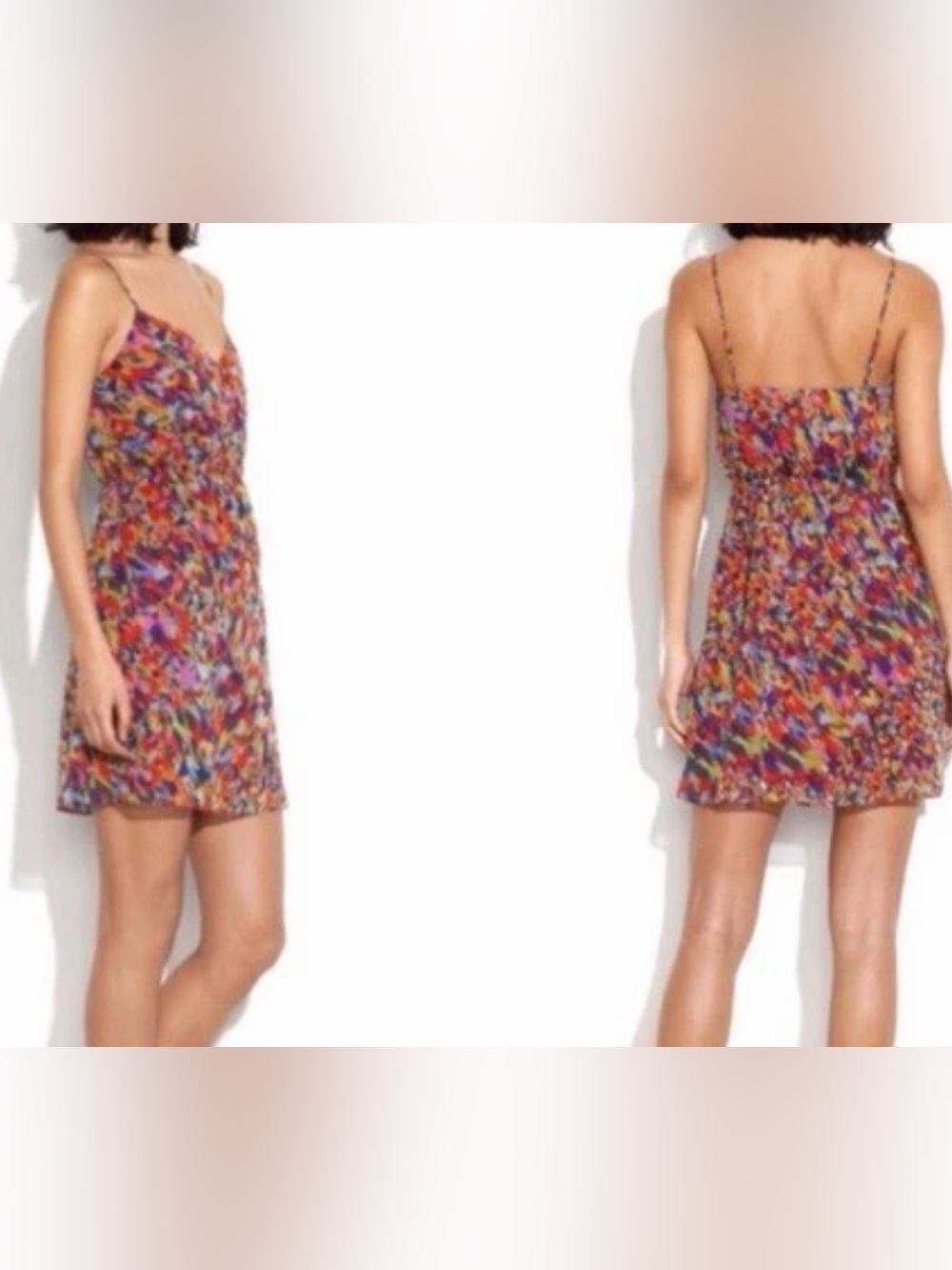 Broadway & Broome Colourful Abstract Print Silk Mini Dress size 4